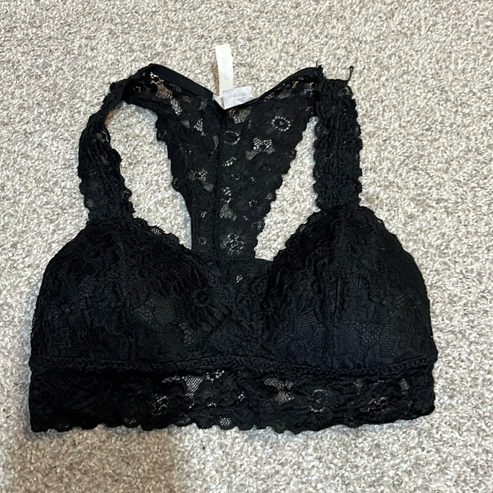 Yahada Black Lace Padded Bralette
